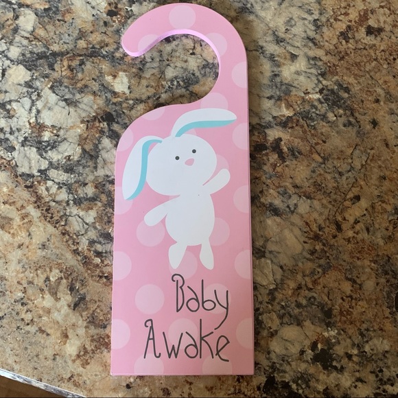 Pink Bunny nursery decor door and wall hanging head - Picture 4 of 5